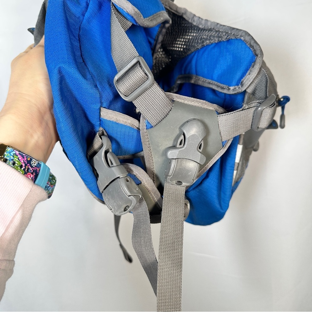 REI Dog Hiking Pack Nylon Saddlebag Harness Small Blue Gray Reflective Trim - Picture 5 of 16